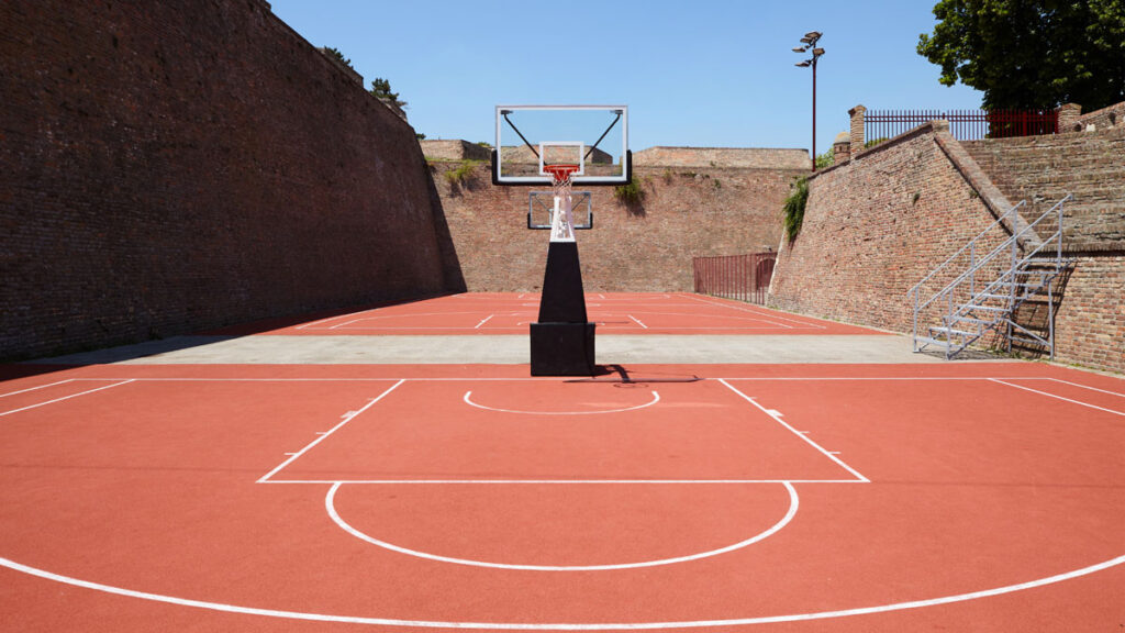 Pavimensto sportivo in gomma da basket